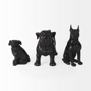 Mercana Rocky Modern Boxer Dog Sculpture – Sleek Resin Accent for Home Decor, Perfect for Any Style Black Resin | 9H 57797