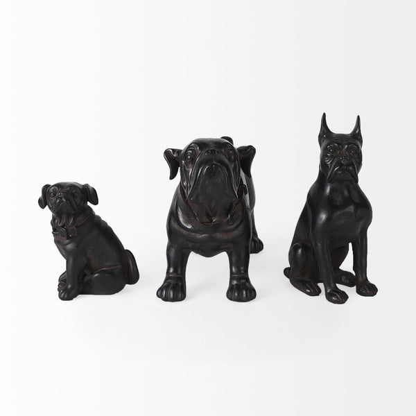 Mercana Rocky Modern Boxer Dog Sculpture – Sleek Resin Accent for Home Decor, Perfect for Any Style Black Resin | 9H 57797