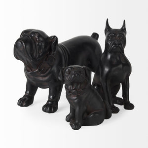 Mercana Rocky Modern Boxer Dog Sculpture – Sleek Resin Accent for Home Decor, Perfect for Any Style Black Resin | 9H 57797