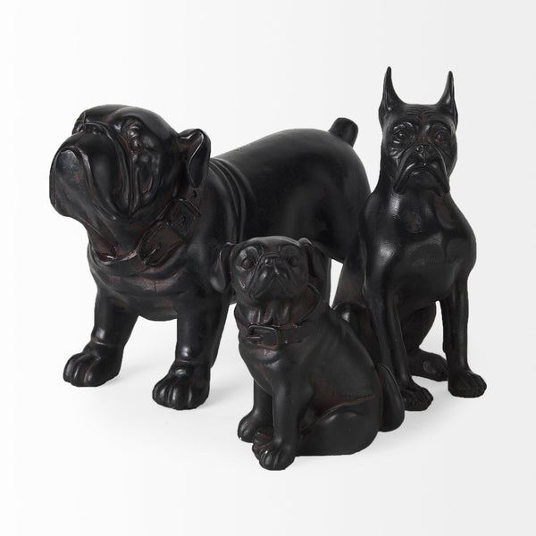 Mercana Rocky Modern Boxer Dog Sculpture – Sleek Resin Accent for Home Decor, Perfect for Any Style Black Resin | 9H 57797