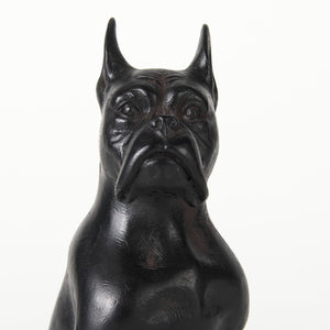 Mercana Rocky Modern Boxer Dog Sculpture – Sleek Resin Accent for Home Decor, Perfect for Any Style Black Resin | 9H 57797