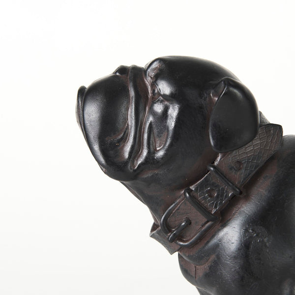 Mercana Rocky Modern Boxer Dog Sculpture – Sleek Resin Accent for Home Decor, Perfect for Any Style Black Resin | 8H 57799