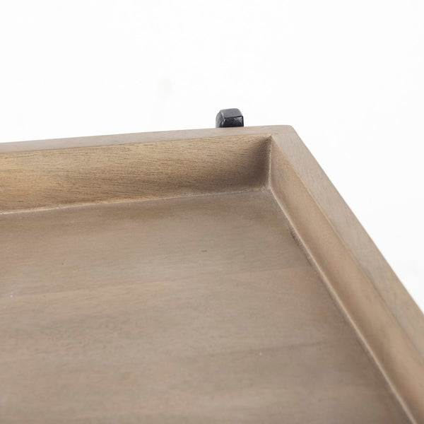 Mercana Trey Three-Tiered End Table with Mango Wood Shelves and Sturdy Frame for Modern Living Spaces 68219