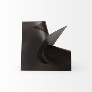 Mercana Francesca Decorative Sculptural Object - Modern Minimalist Accent for Chic Home Styling & Decor Black Metal | 12H 69167
