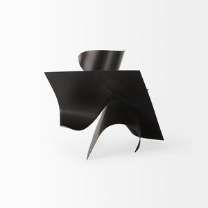 Mercana Francesca Decorative Sculptural Object - Modern Minimalist Accent for Chic Home Styling & Decor Black Metal | 12H 69167