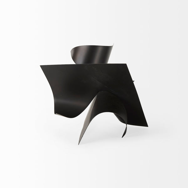 Mercana Francesca Decorative Sculptural Object - Modern Minimalist Accent for Chic Home Styling & Decor Black Metal | 12H 69167