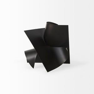 Mercana Francesca Decorative Sculptural Object - Modern Minimalist Accent for Chic Home Styling & Decor Black Metal | 12H 69167