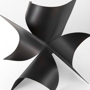 Mercana Francesca Decorative Sculptural Object - Modern Minimalist Accent for Chic Home Styling & Decor Black Metal | 12H 69167