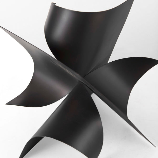 Mercana Francesca Decorative Sculptural Object - Modern Minimalist Accent for Chic Home Styling & Decor Black Metal | 12H 69167