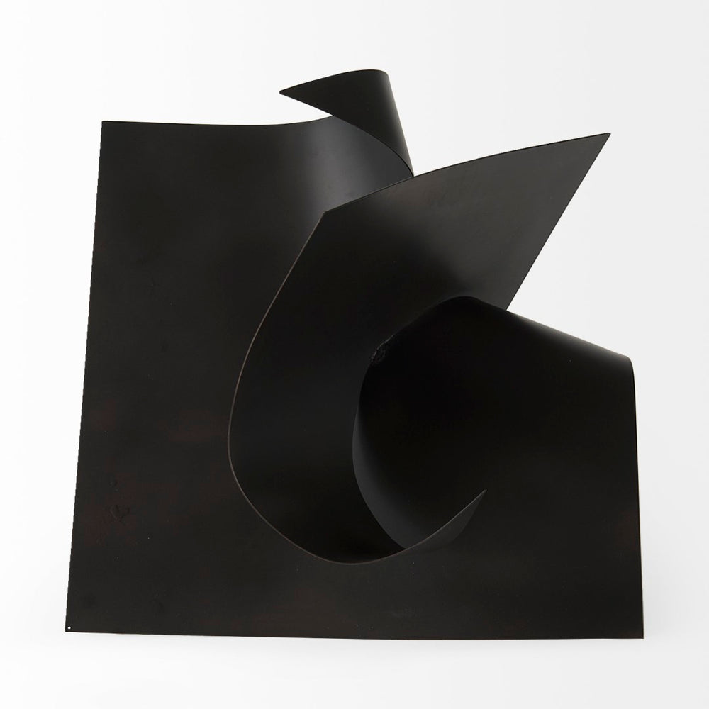 Mercana Francesca Decorative Sculptural Object - Modern Minimalist Accent for Chic Home Styling & Decor Black Metal | 18H 69168