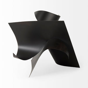 Mercana Francesca Decorative Sculptural Object - Modern Minimalist Accent for Chic Home Styling & Decor Black Metal | 18H 69168