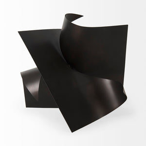 Mercana Francesca Decorative Sculptural Object - Modern Minimalist Accent for Chic Home Styling & Decor Black Metal | 18H 69168