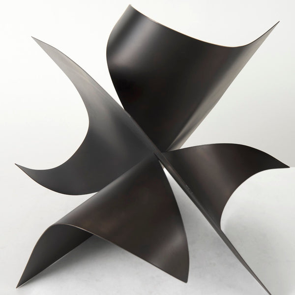 Mercana Francesca Decorative Sculptural Object - Modern Minimalist Accent for Chic Home Styling & Decor Black Metal | 18H 69168