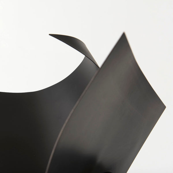 Mercana Francesca Decorative Sculptural Object - Modern Minimalist Accent for Chic Home Styling & Decor Black Metal | 18H 69168