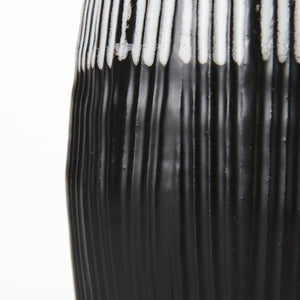 Mercana Tanami Tall Artisanal Ceramic Vase - Modern Dark Brown Finish, Perfect for Floral Arrangements & Decor Brown/White Ceramic | 19H 67672