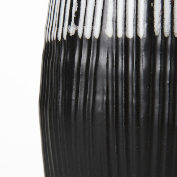 Mercana Tanami Tall Artisanal Ceramic Vase - Modern Dark Brown Finish, Perfect for Floral Arrangements & Decor Brown/White Ceramic | 19H 67672