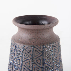 Mercana Sefina Small Decorative Ceramic Vase with Geometric Patterns for Modern Boho and Southwestern Decor Brown/Black Ceramic | 6H 68013