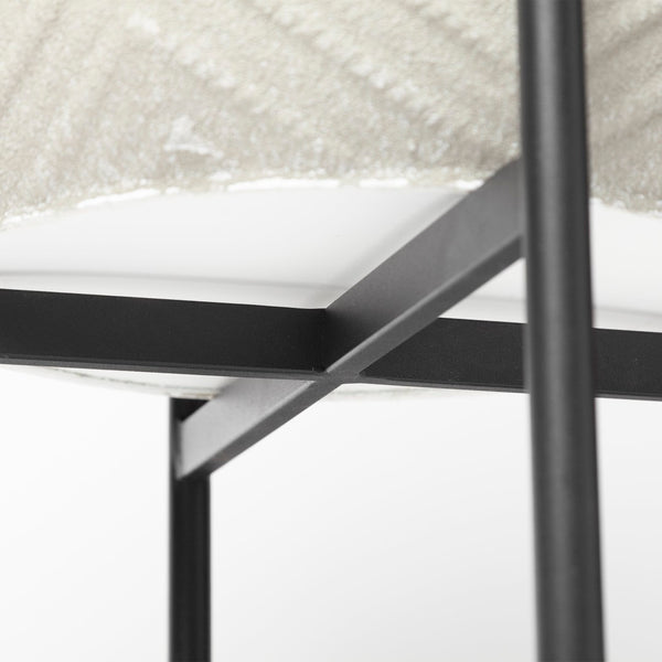 Mercana Mabel Elegant Metal Plant Stands with Black Iron Base for Stylish Indoor Greenery Display Eggshell Metal | Set of 2 68815