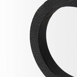 Mercana Rafiki Conjoined Circles Sculpture - Modern Metal Accent with Hammered Finish for Meaningful Decor Black Metal 69164