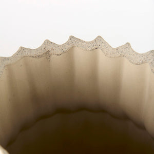 Mercana Cardon Elegant Ribbed Ceramic Vase - Sculptural Home Decor Accent for Modern and Coastal Interiors Cream Ceramic | 23H 69474