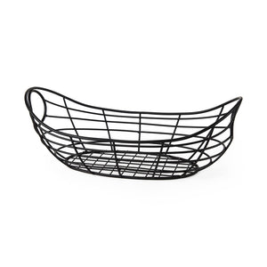 Mercana Mateo 22.0L x 12.0W x 7.9H Black Metal Basket 69490