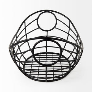 Mercana Mateo Sleek Industrial Metal Basket for Stylish Storage & Organization in Any Modern Home Decor 69490