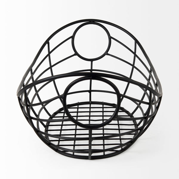 Mercana Mateo Sleek Industrial Metal Basket for Stylish Storage & Organization in Any Modern Home Decor 69490