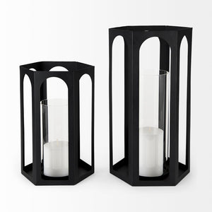 Mercana Balley Elegant Hexagonal Candle Holder Lanterns for Modern Décor and Ambient Lighting Showcase 69532