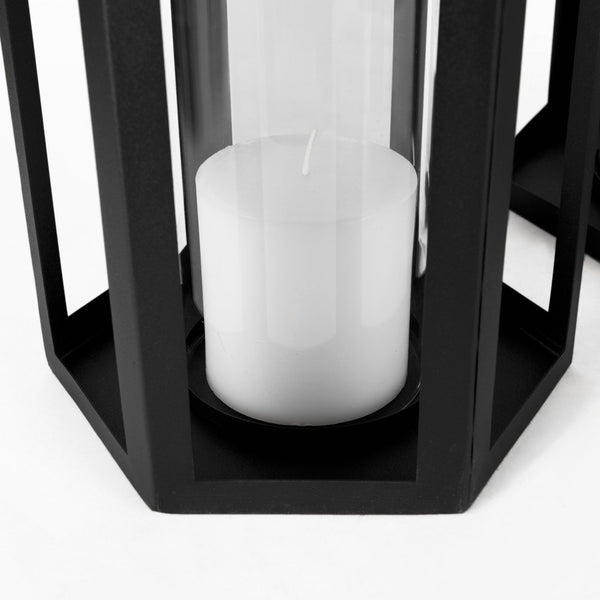 Mercana Balley Elegant Hexagonal Candle Holder Lanterns for Modern Décor and Ambient Lighting Showcase 69532