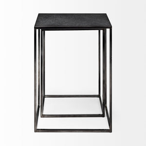 Mercana Kasey Galvanized Metal Nesting Accent Tables - Modern, Versatile Design for Stylish Living Spaces 69338
