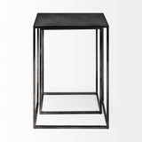 Mercana Kasey (Set of 2) 17.7L x 12.6W x 24.4H Galvanized Metal Nesting Accent Tables 69338