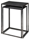 Mercana Kasey (Set of 2) 17.7L x 12.6W x 24.4H Galvanized Metal Nesting Accent Tables 69338