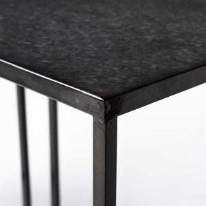 Mercana Kasey Galvanized Metal Nesting Accent Tables - Modern, Versatile Design for Stylish Living Spaces 69338