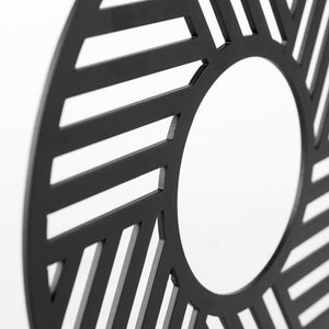 Mercana Micra Modern Matte Black Decorative Object on Stand - Sculptural Accent for Contemporary Spaces Black Metal | 11H 69493