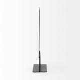 Mercana Micra 11.0L x 3.0W x 13.4H Matte Black Metal Decorative Object on a Stand 69494