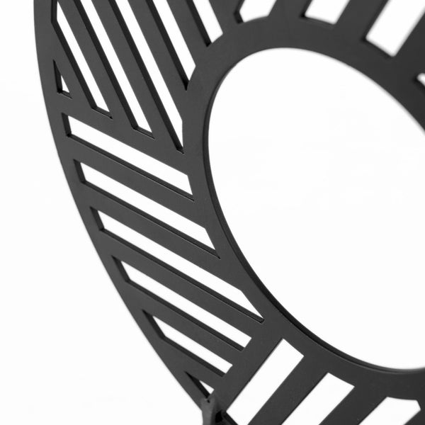 Mercana Micra Modern Matte Black Decorative Object on Stand - Sculptural Accent for Contemporary Spaces Black Metal | 13H 69494