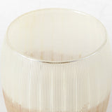 Mercana Agnetha  7.3L x 7.3W x 6.8H Gold/Cream Ombre Glass Vase 69548