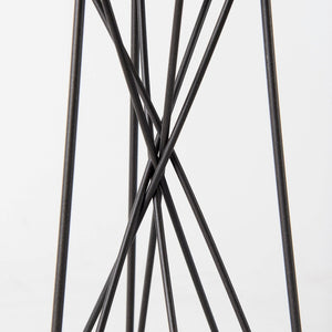 Mercana Sixx Hexagonal Candle Holder - Modern Industrial Design for Stylish Home Décor & Tabletop Display Antiqued Metal | 11H 67887