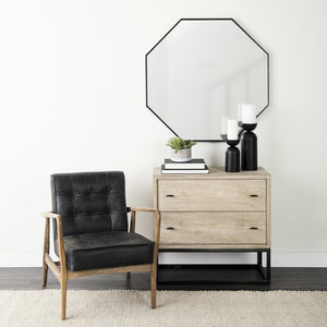 Mercana Ciara Mid-Century Modern 2 Drawer Accent Cabinet for Stylish Storage in Any Room, Fully Assembled 69377