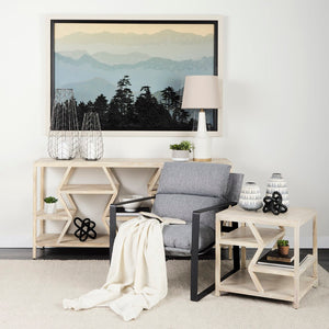 Mercana Petiole Elegant Antiqued-Gold Metal Candle Holder with Chevron Mesh for Luxe Tabletop Display Gold Metal | 24H 68028