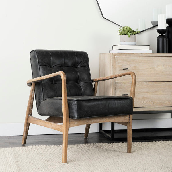 Mercana Phineas Accent Chair: Mid-Century Modern Design with Luxurious Upholstery and Durable Frame 67687