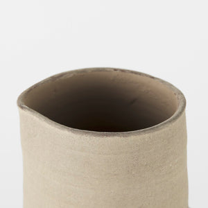 Mercana Garand Two-Toned Ceramic Jug - Stylish Farmhouse Accent for Modern and Rustic Home Decor Spaces White/Natural Ceramic | 14H 31059