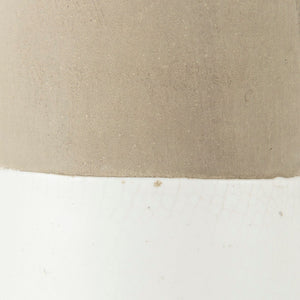 Mercana Garand Two-Toned Ceramic Jug - Stylish Farmhouse Accent for Modern and Rustic Home Decor Spaces White/Natural Ceramic | 14H 31059