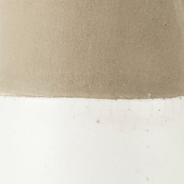 Mercana Garand Two-Toned Ceramic Jug - Stylish Farmhouse Accent for Modern and Rustic Home Decor Spaces White/Natural Ceramic | 16H 31060