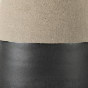 Mercana Garand Elegant Two-Toned Ceramic Jug - Modern Farmhouse Decor for Stylish Interiors and Vases Black/Natural Ceramic | 14H 31062