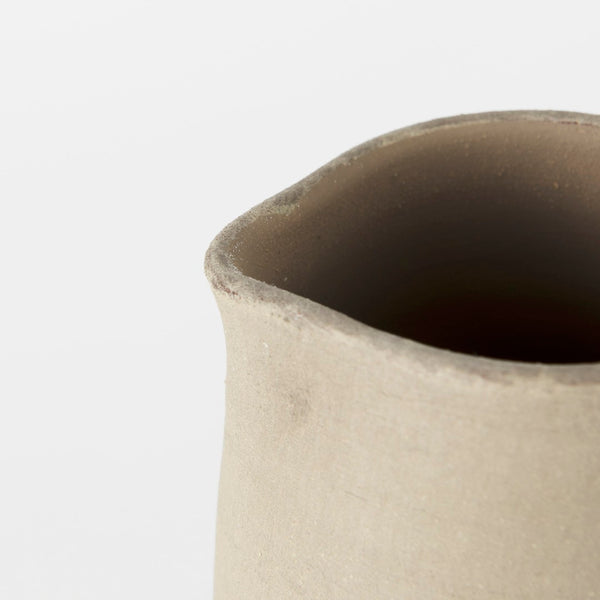 Mercana Garand Elegant Two-Toned Ceramic Jug - Modern Farmhouse Decor for Stylish Interiors and Vases Black/Natural Ceramic | 16H 31063