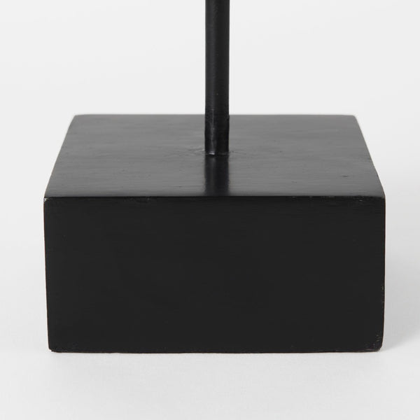 Mercana Pacem Hand Carved Wooden Peace Sign Accent - Sculptural Home Decor for Boho and Modern Spaces 57949