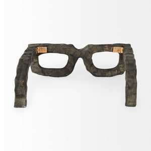 Mercana Elliot Decorative Wooden Eyeglasses Sculpture - Rustic Accent for Modern and Eclectic Spaces 57958
