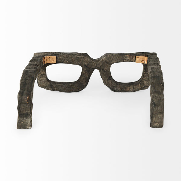 Mercana Elliot Decorative Wooden Eyeglasses Sculpture - Rustic Accent for Modern and Eclectic Spaces 57958