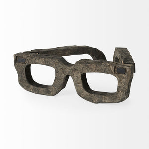 Mercana Elliot Decorative Wooden Eyeglasses Sculpture - Rustic Accent for Modern and Eclectic Spaces 57958
